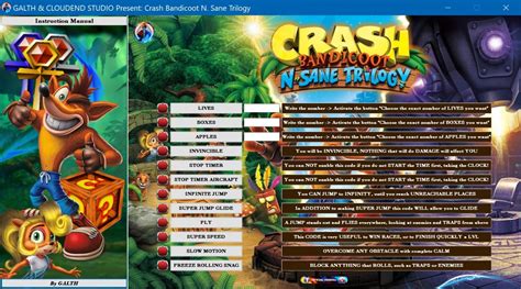 cheat crash bandicoot